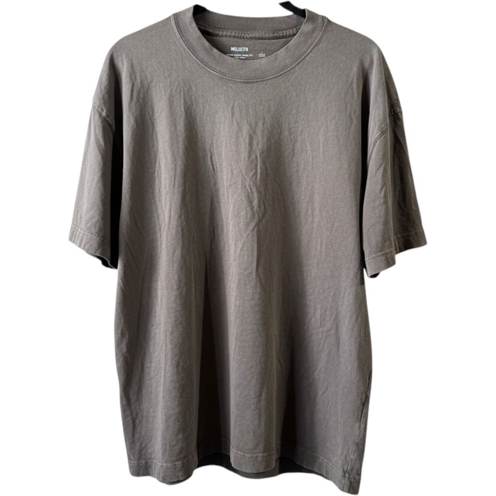 Hollister T Shirt Mens Large Brown Heavyweight Boxy Fit Cotton Short Sleeve Tee